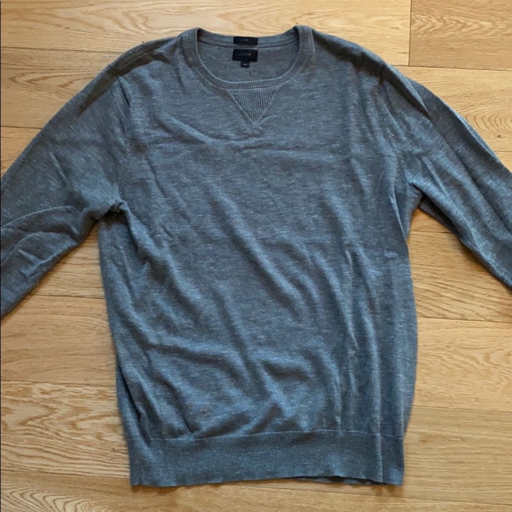 J Crew Grey Slim Fit Sweater Size M